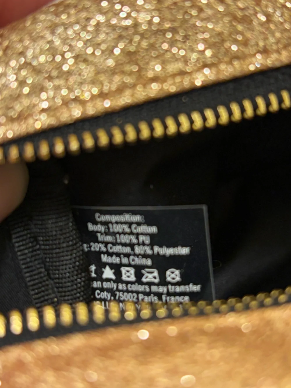 Marc Jacobs Glitter Leopard Cosmetic Pouch in Pink, Gold & Cream